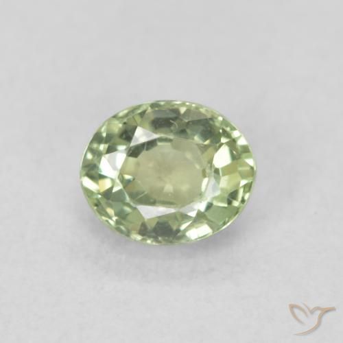 0.51ct Natural Verde Sábio Claro Safira, oval, VVS