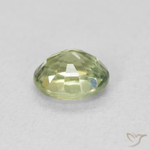 Safira Verde Sábio Claro Natural 0.51ct, oval, VVS