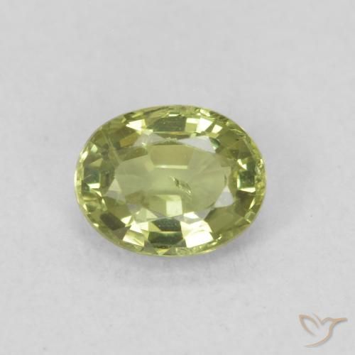0.45ct Natural Luz verde Safira, oval, VS