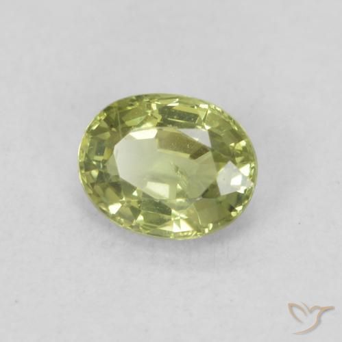Safira Luz verde Natural 0.45ct, oval, VS