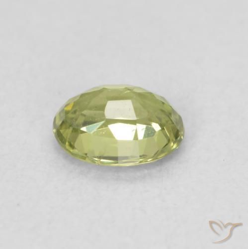 Safira Luz verde Natural 0.45ct, oval, VS
