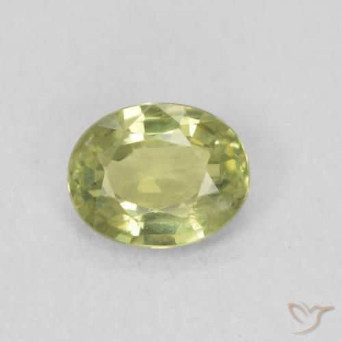 0.41ct Natural Verde Terroso Quente Safira, oval, VS