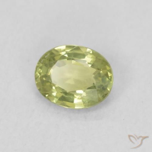 Safira Verde Terroso Quente Natural 0.41ct, oval, VS