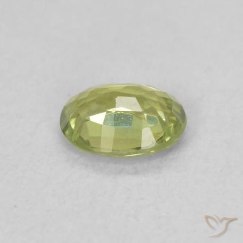 Safira Verde Terroso Quente Natural 0.41ct, oval, VS