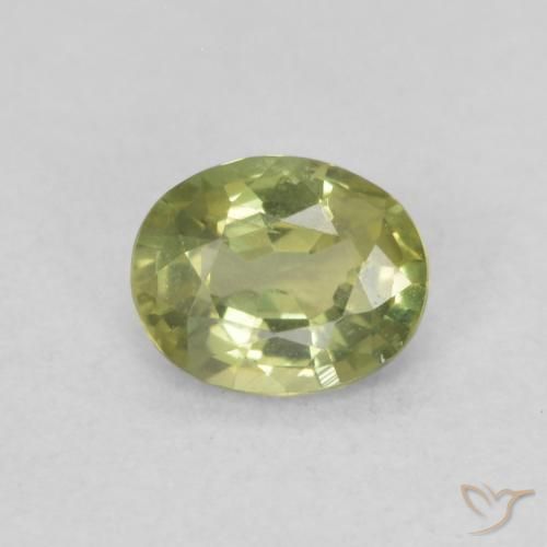 0.44ct Natural Amarelo verde Safira, oval, VS