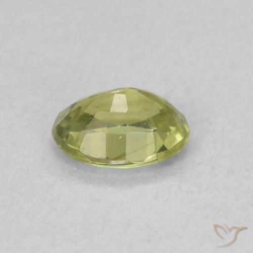 Safira Verde oliva Natural 0.45ct, oval, VS
