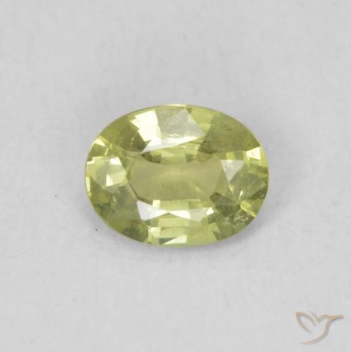 0.34ct Natural Amarelo verde Safira, oval, VS