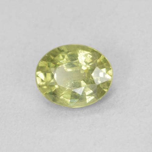 Safira Verde Terroso Quente Natural 0.42ct, oval, VS