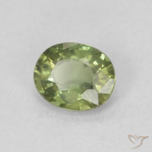 Safira Luz verde Natural 0.46ct, oval, VS