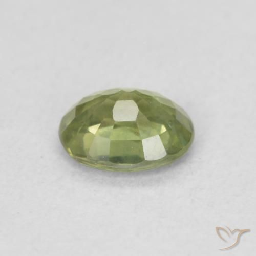 Safira Luz verde Natural 0.46ct, oval, VS