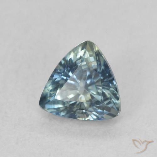 Safira Cerceta Natural 0.54ct, Trilhão, VS