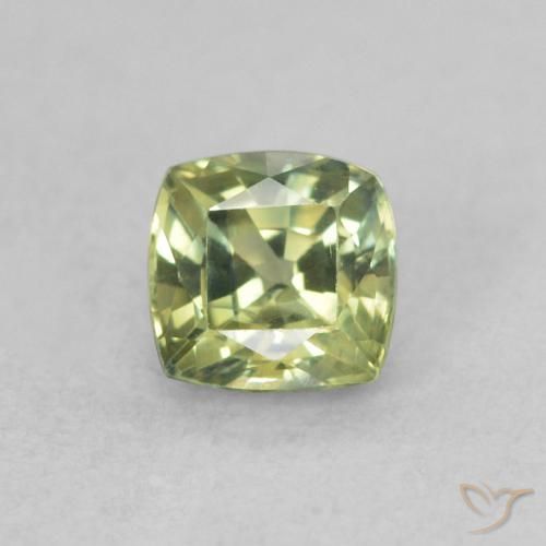 0.54ct Natural Verde médio Safira, Almofada, VS