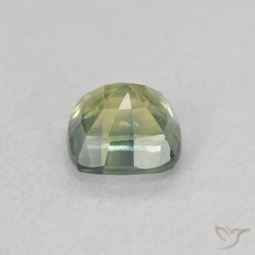 Safira Verde médio Natural 0.54ct, Almofada, VS