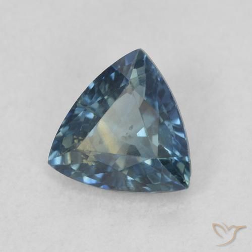 Safira Cerceta Natural 0.61ct, Trilhão, VS