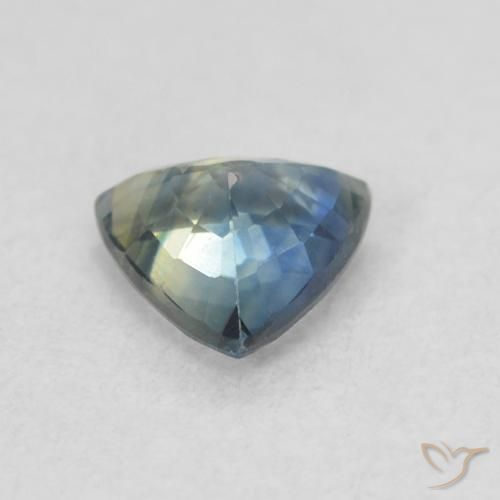 Safira Cerceta Natural 0.61ct, Trilhão, VS