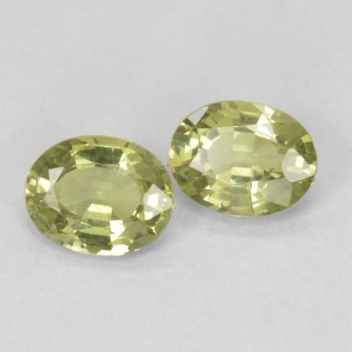 Pedras preciosas de Safira Luz verde natural de 0.79 ct, oval, VVS-VS