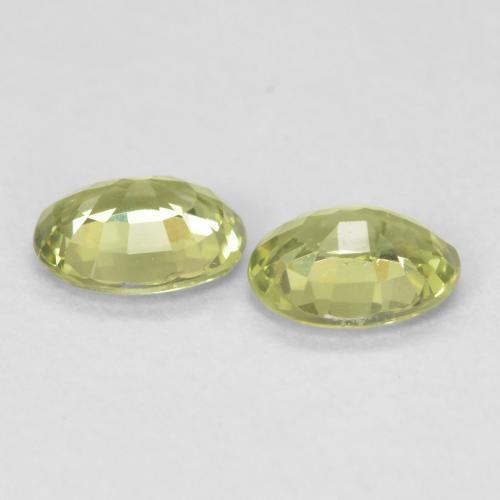 Pedras preciosas de Safira Luz verde natural de 0.79 ct, oval, VVS-VS