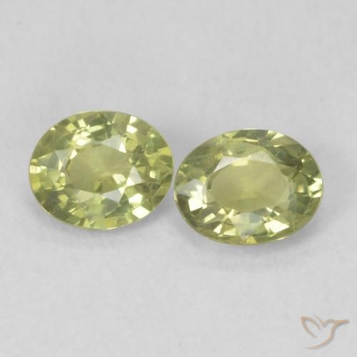 0.78ctw Natural Verde Terroso Quente Safira, oval, VS