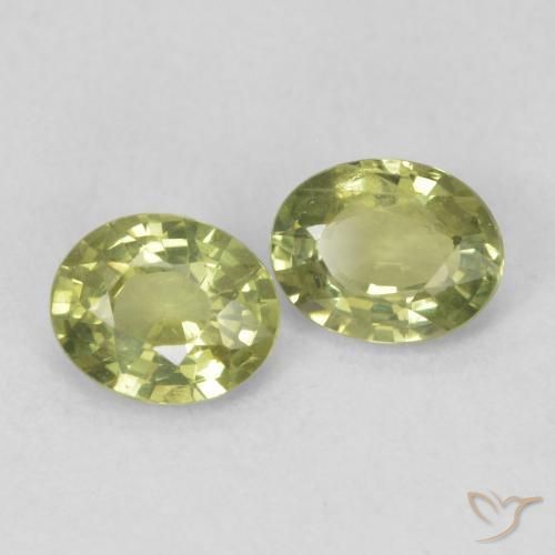 Pedras preciosas de Safira Verde Terroso Quente natural de 0.78 ct, oval, VS