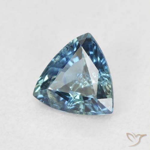 Safira Cerceta Natural 0.73ct, Trilhão, VS