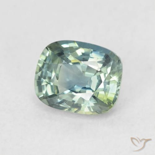 Safira Cerceta Natural 0.77ct, Almofada, VS