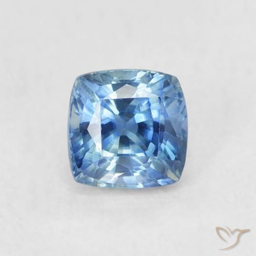 0.57ct Natural Azul claro Safira, Almofada, VVS-VS