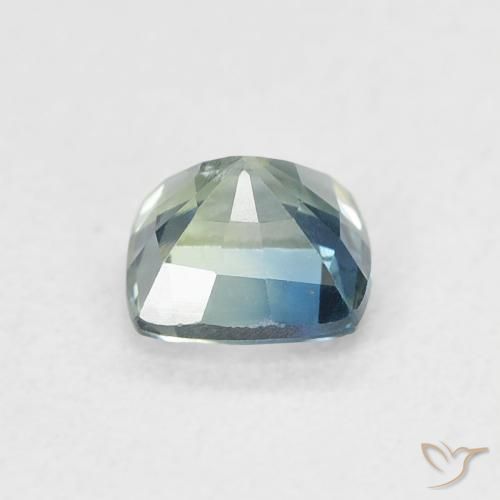 Safira Azul verde Natural 0.63ct, Almofada, VS