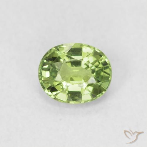 0.48ct Natural verde pêra Safira, oval, VVS