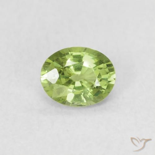0.40ct Natural Luz verde Safira, oval, VVS