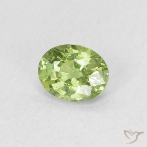 Safira Luz verde Natural 0.40ct, oval, VVS