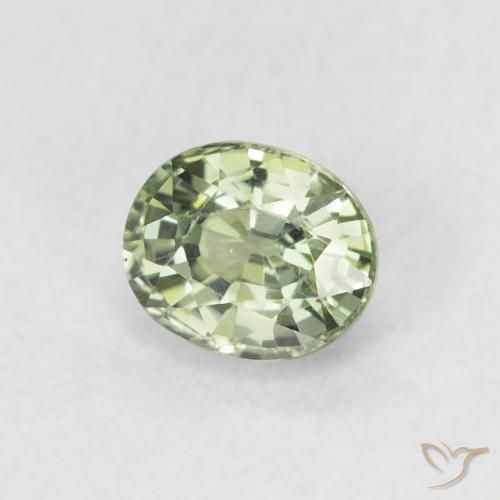 Safira Luz verde Natural 0.62ct, oval, VVS