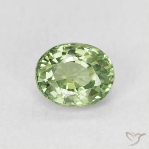 0.64ct Natural Luz verde Safira, oval, VVS