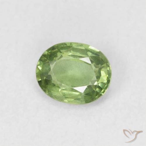 Safira Verde médio Natural 0.50ct, oval, VS