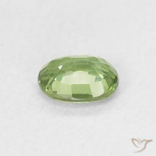 Safira Verde médio Natural 0.50ct, oval, VS