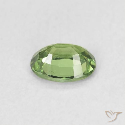 Safira Verde médio Natural 0.45ct, oval, VS