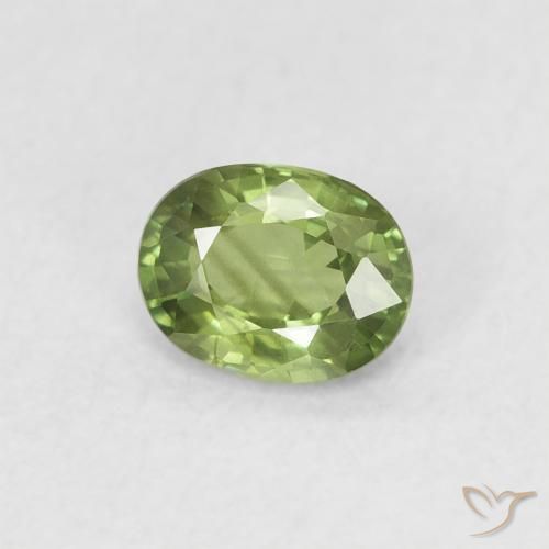 Safira Verde Floresta Claro Natural 0.44ct, oval, VS