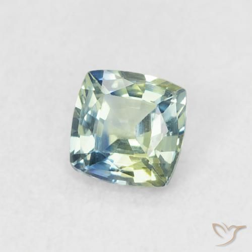 Safira Cerceta Natural 0.43ct, Almofada, VVS-VS