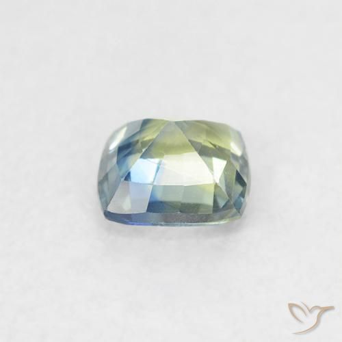 Safira Cerceta Natural 0.43ct, Almofada, VVS-VS
