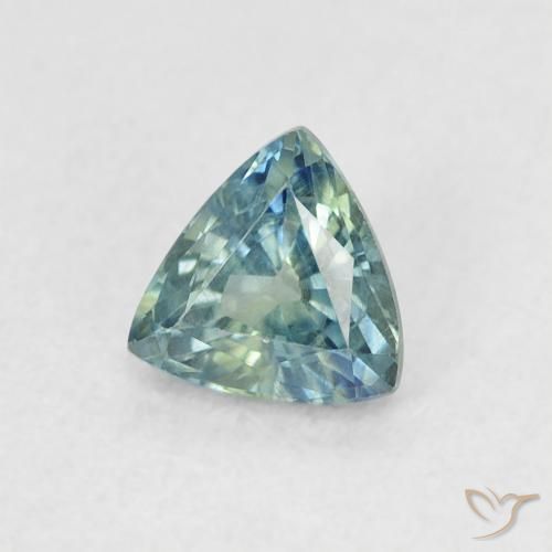 Safira Cerceta Natural 0.55ct, Trilhão, VVS-VS