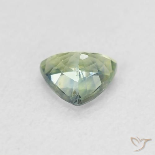 Safira Medium Light Green Natural 0.50ct, Trilhão, VVS-VS