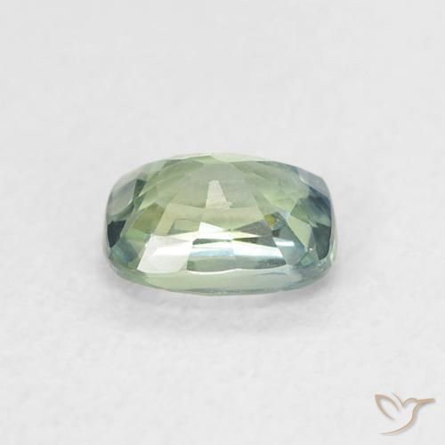 Safira Médio Azul Verde Natural 0.60ct, Almofada, VVS-VS
