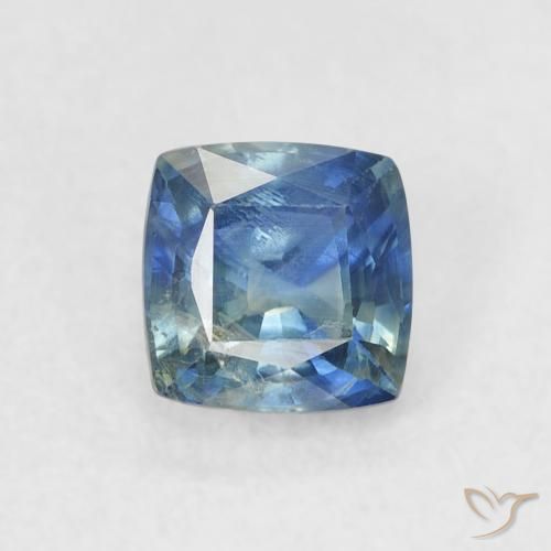 0.71ct Natural Cerceta Safira, Almofada, VS-SI