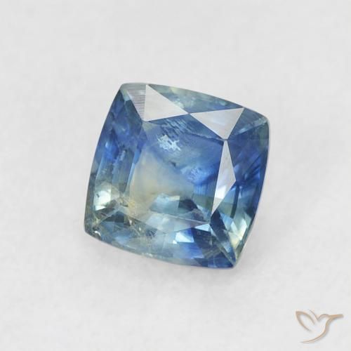 Safira Cerceta Natural 0.71ct, Almofada, VS-SI