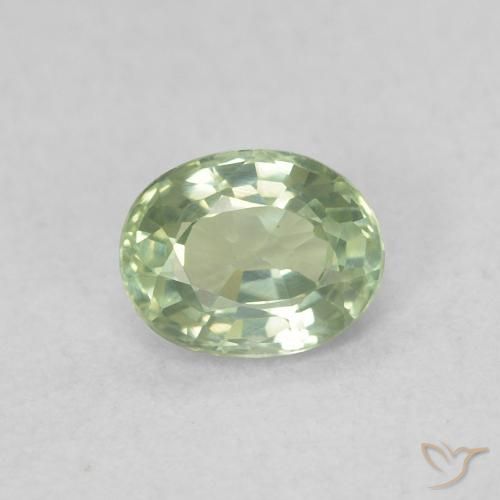 0.44ct Natural Verde Sábio Claro Safira, oval, VVS-VS