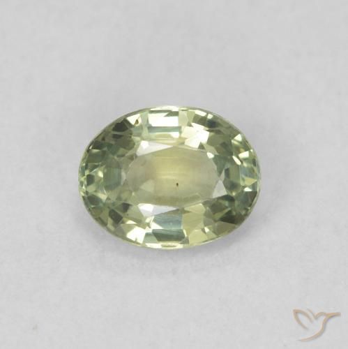 0.43ct Natural Luz verde Safira, oval, VVS-VS