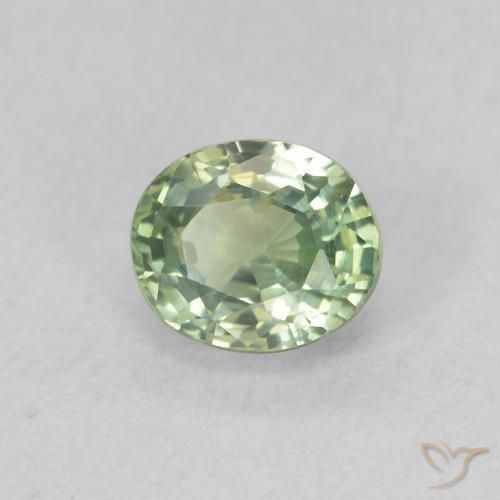 Safira Luz verde Natural 0.60ct, oval, VVS-VS