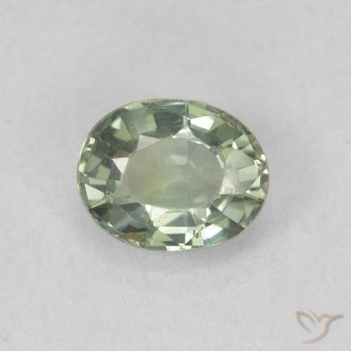 0.56ct Natural Verde floresta Safira, oval, VVS-VS