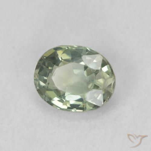 Safira Verde floresta Natural 0.56ct, oval, VVS-VS