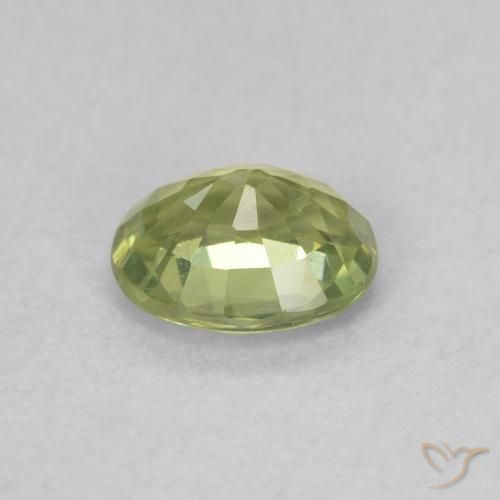 Safira Verde Floresta Quente Natural 0.50ct, oval, VVS-VS
