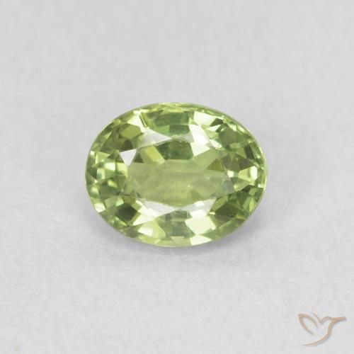 0.44ct Natural verde quente Safira, oval, VVS-VS